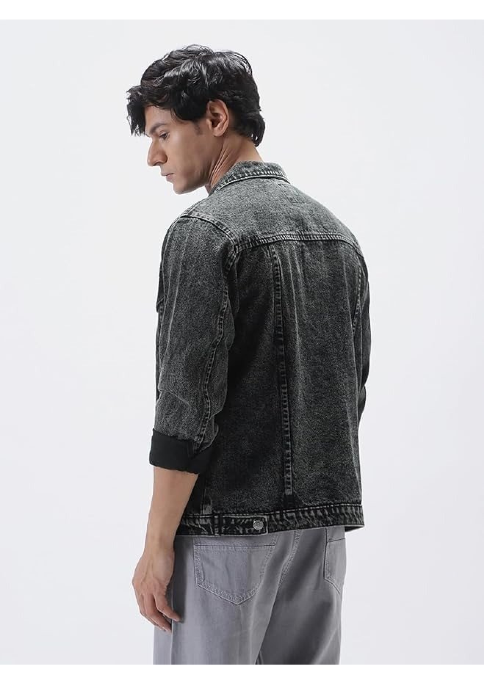 Men Z Black Deep Wash Straight Fit Jeans